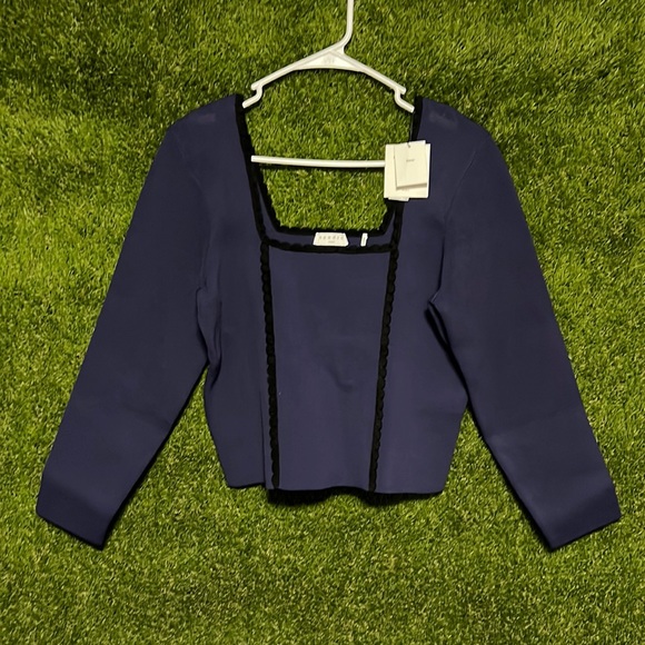 ⭐️SANDRO Crop Square Neck Sweater - Picture 2 of 5